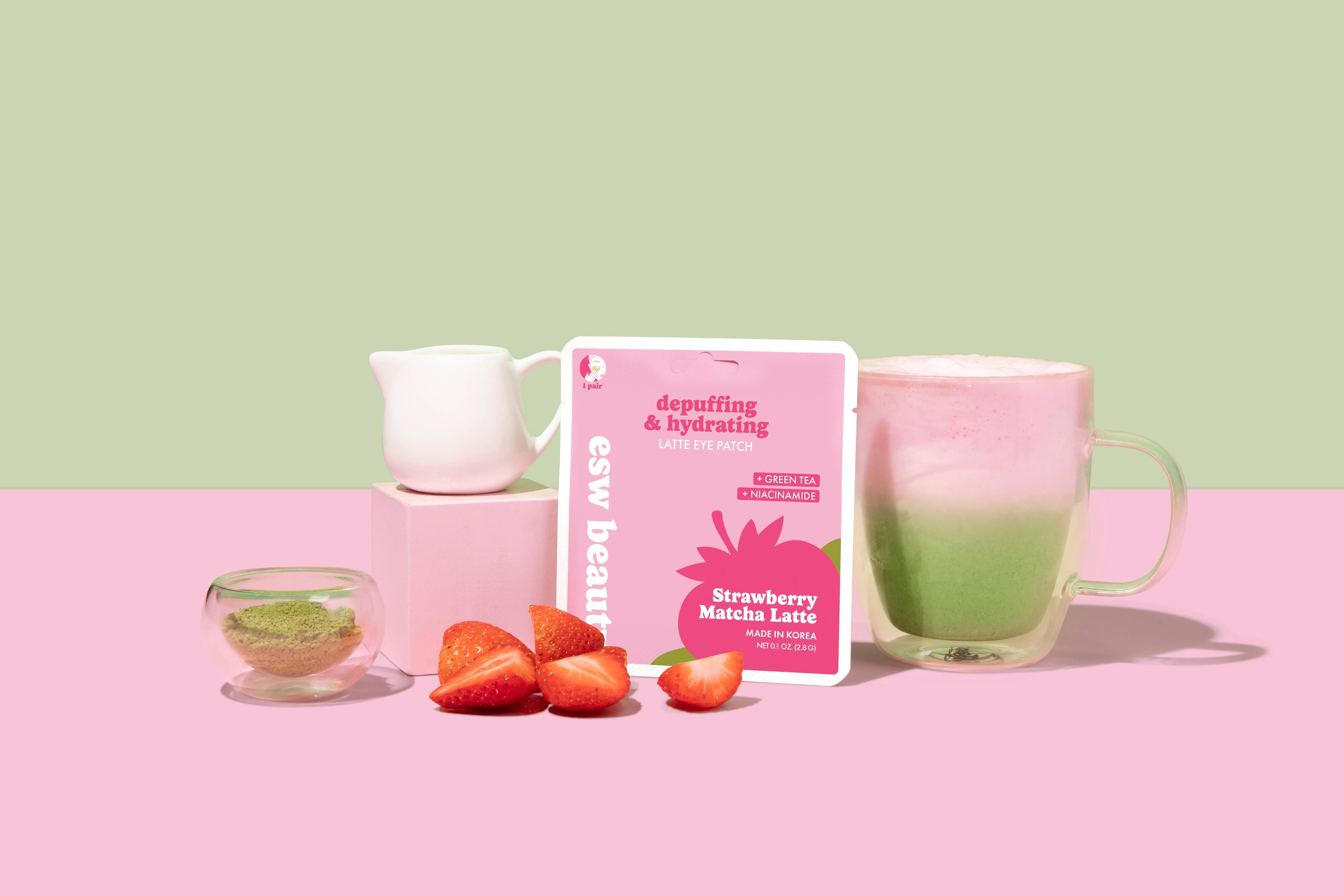 Strawberry Matcha Latte Depuffing & Hydrating Eye Patches - Awear