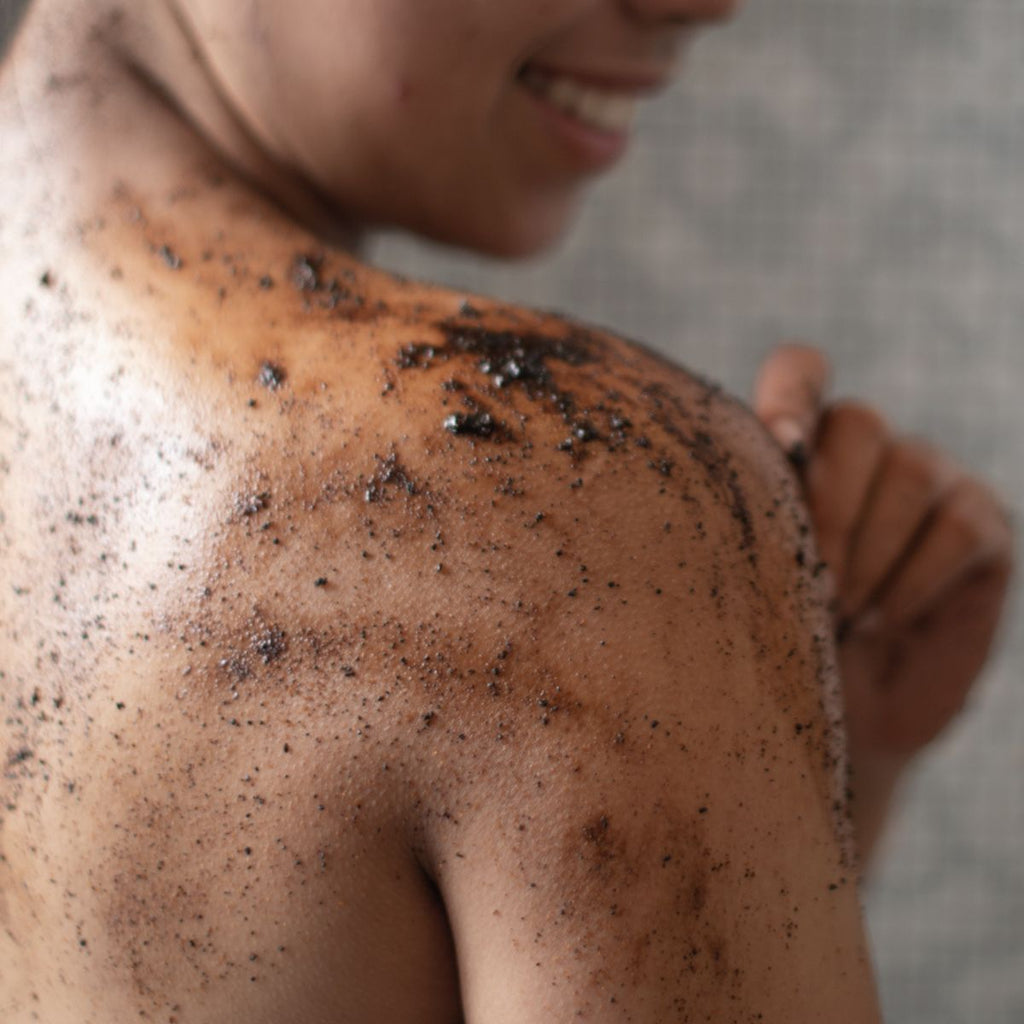 Invigorating Coffee Body Scrub on skin - Awear