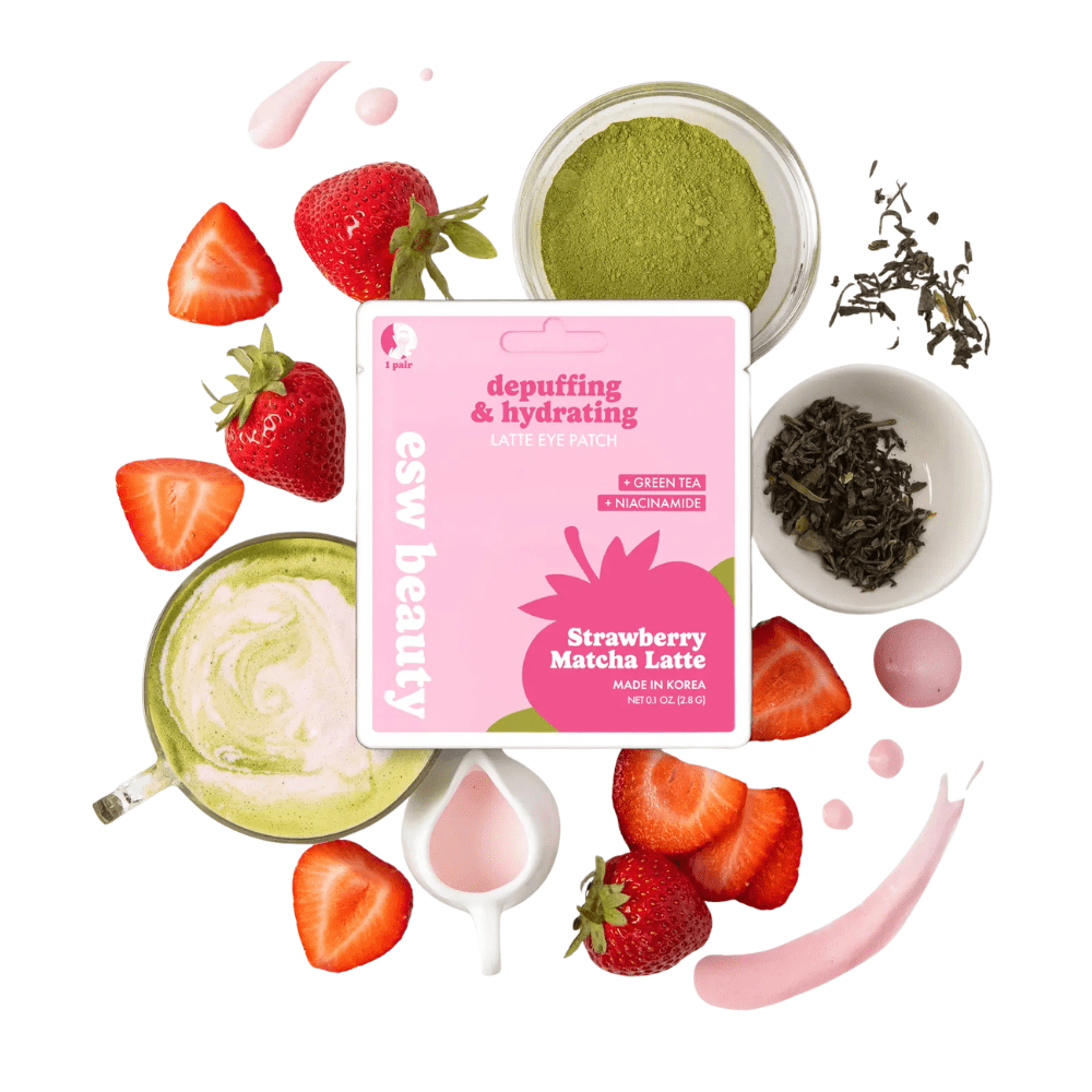 Strawberry Matcha Latte Depuffing & Hydrating Eye Patches - Awear