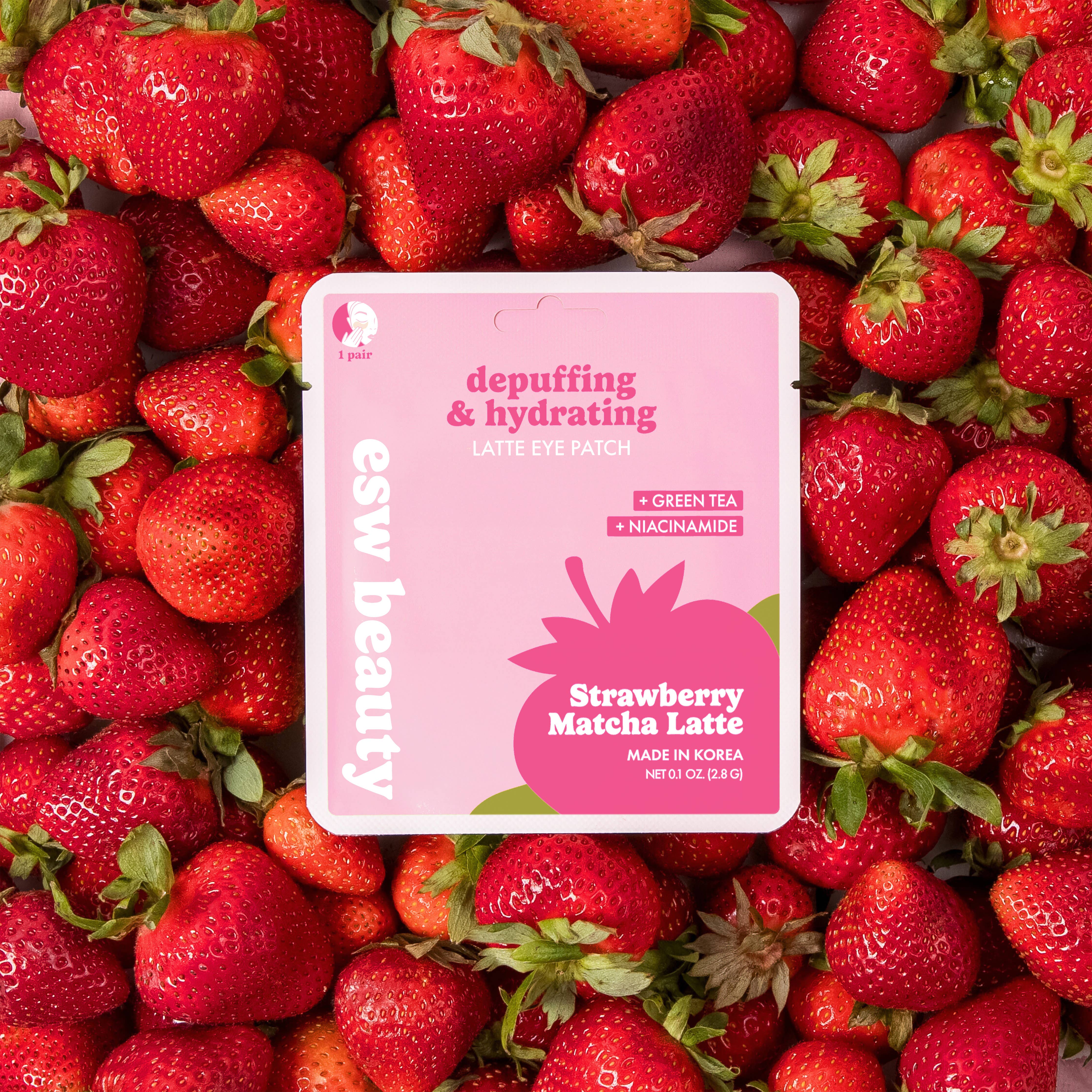 Strawberry Matcha Latte Depuffing & Hydrating Eye Patches - Awear