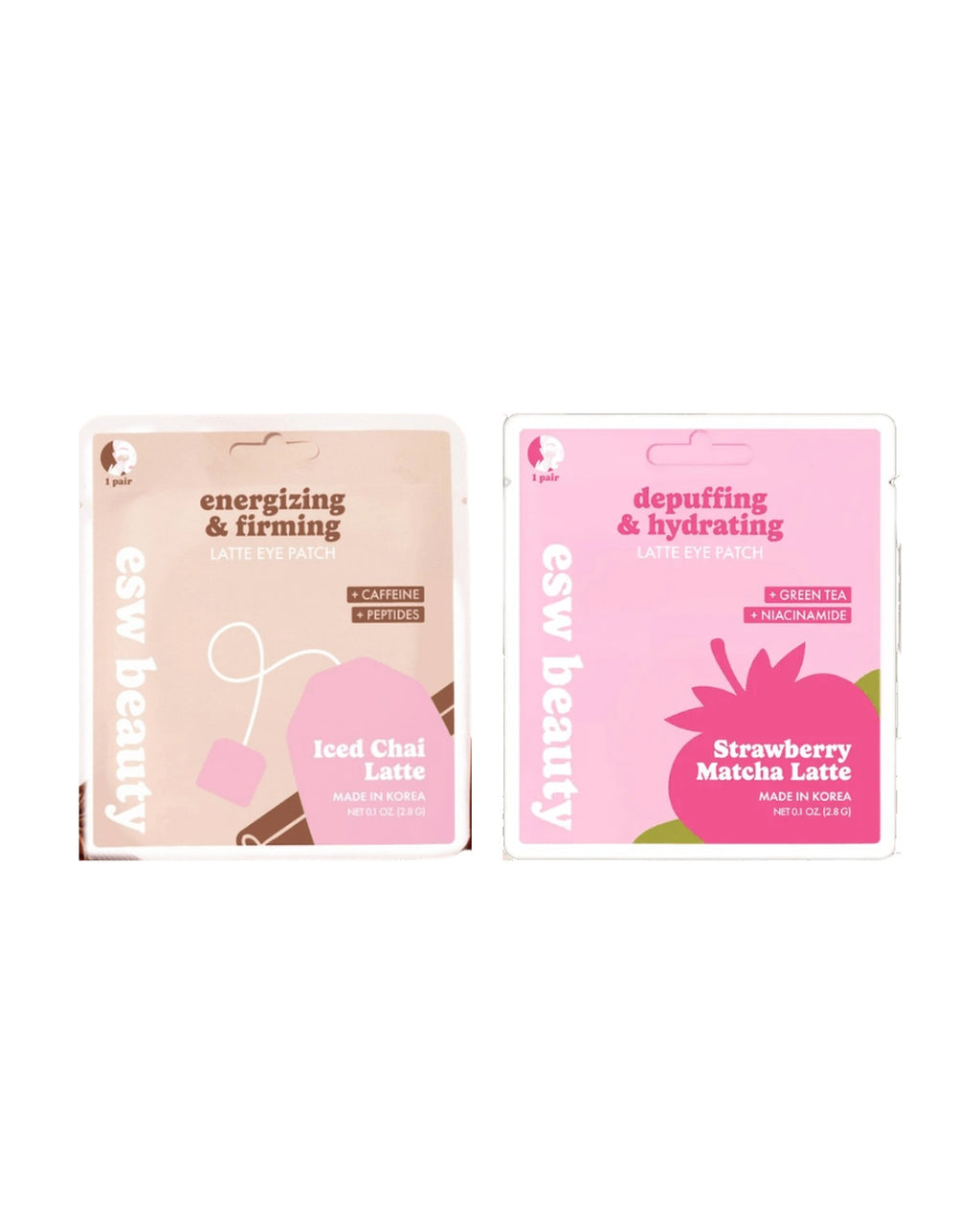The Eye Reset: Iced Chai Latte and Strawberry Matcha Latte eye patches - Awear