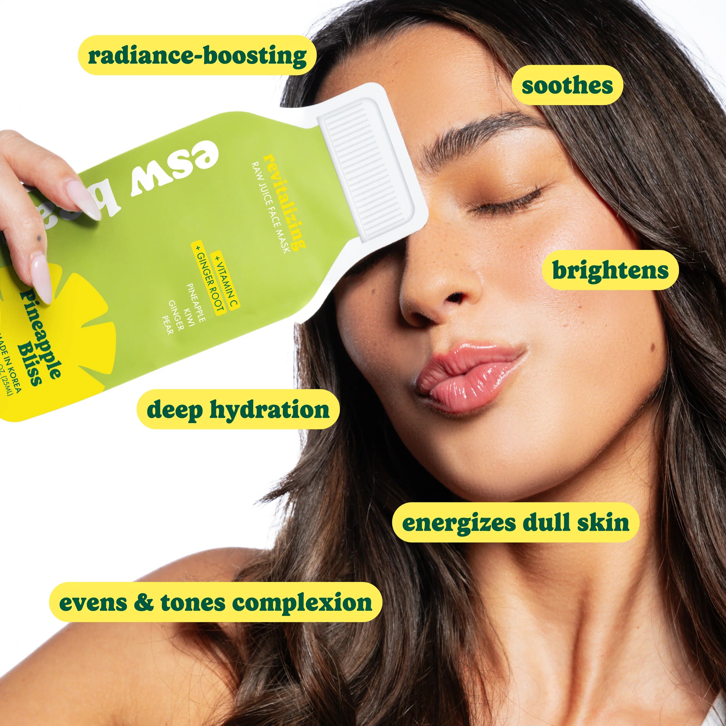 Vitamin C Glow Antioxidant Rich Sheet Mask Set - Awear