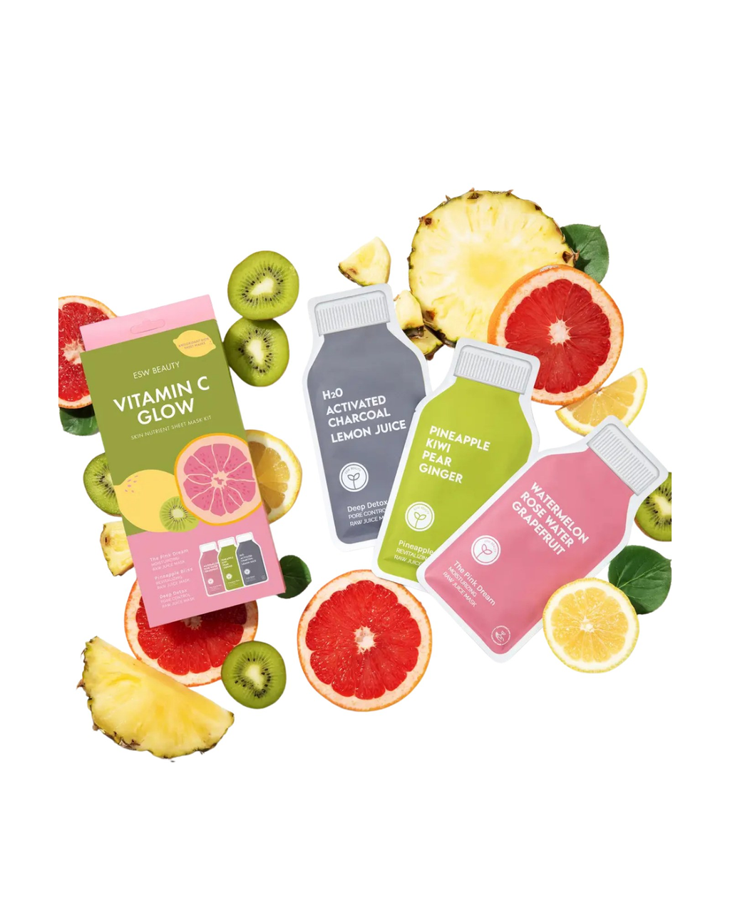 Vitamin C Glow Antioxidant Rich Sheet Mask Set - Awear