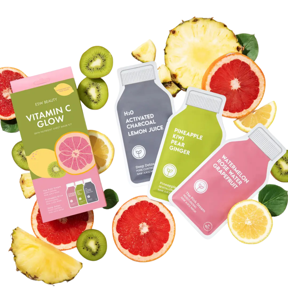Vitamin C Glow Antioxidant Rich Sheet Mask Set - Awear